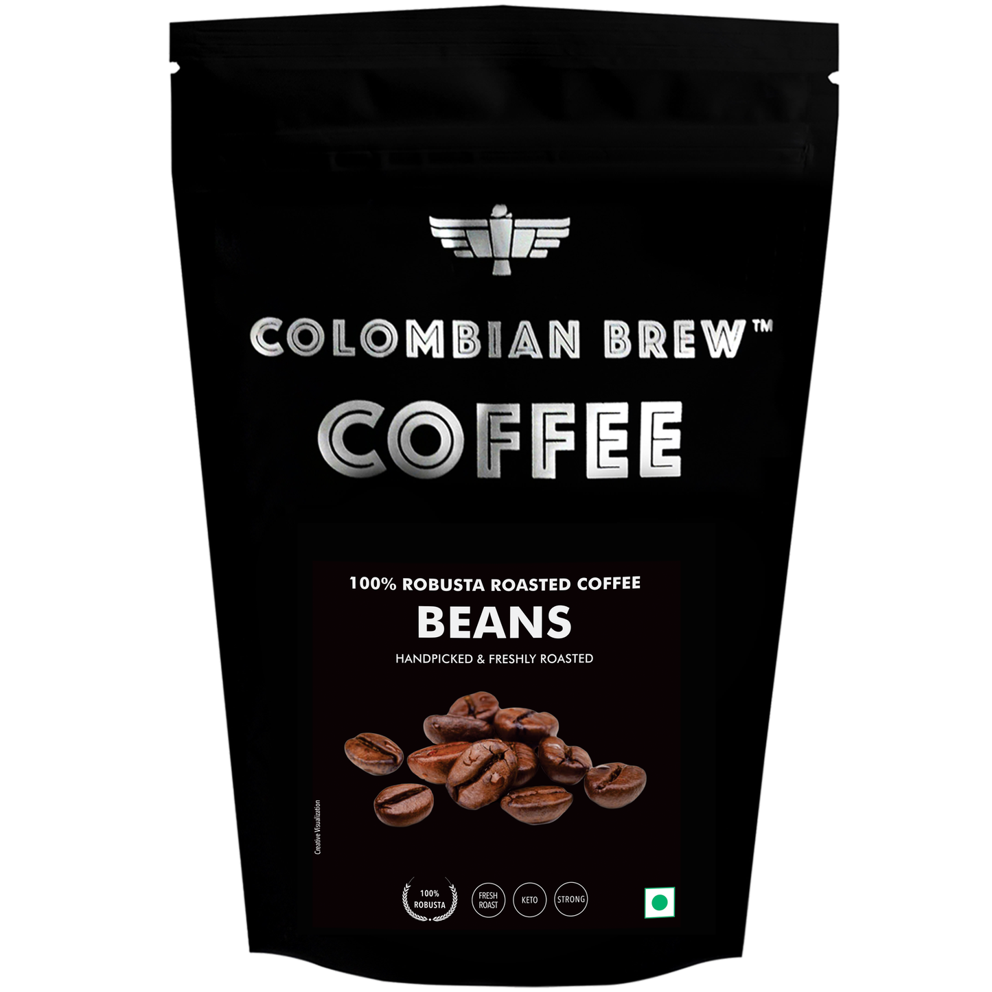 100% Robusta Roasted Coffee Beans 1kg