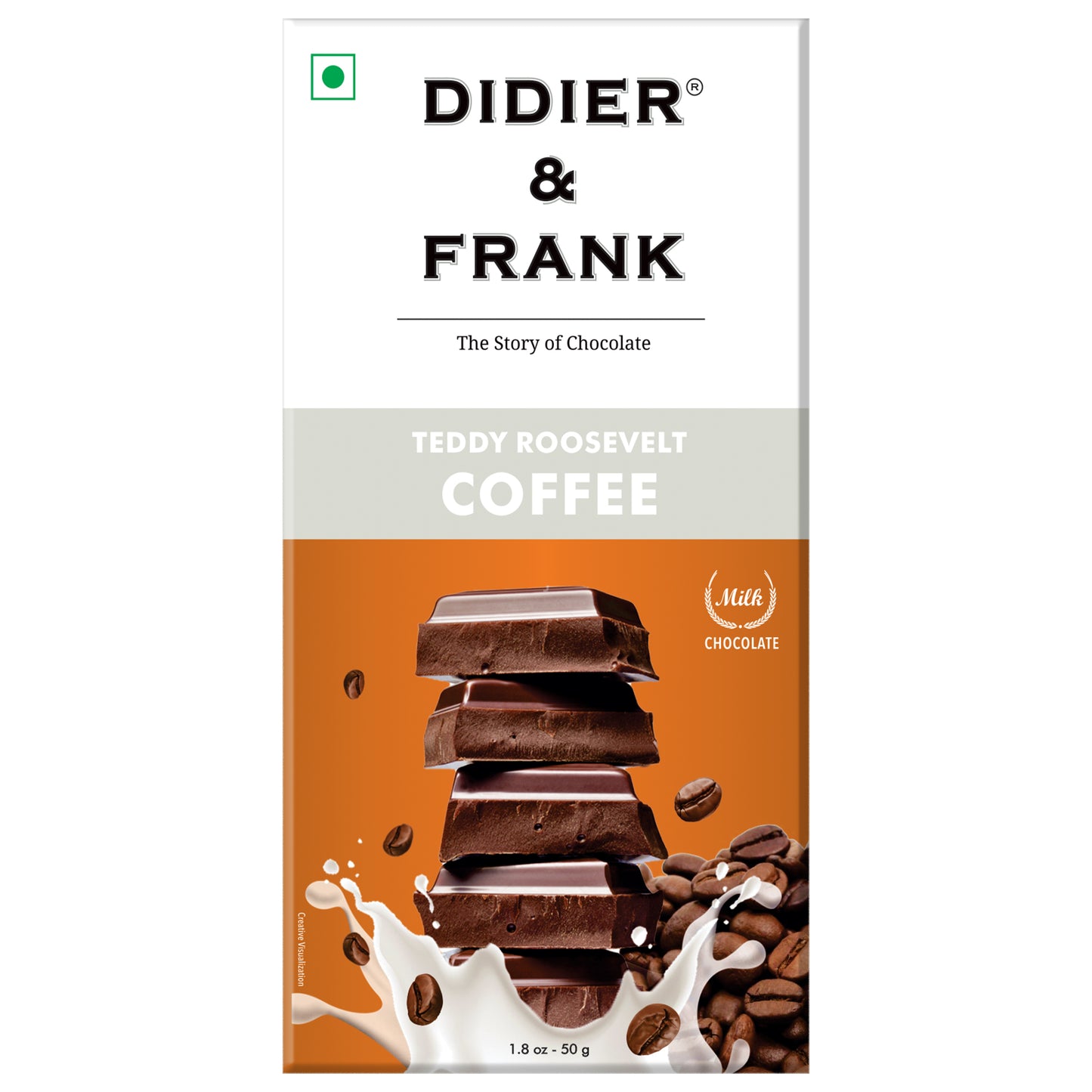 Teddy Roosevelt Coffee Milk Chocolate, 50g