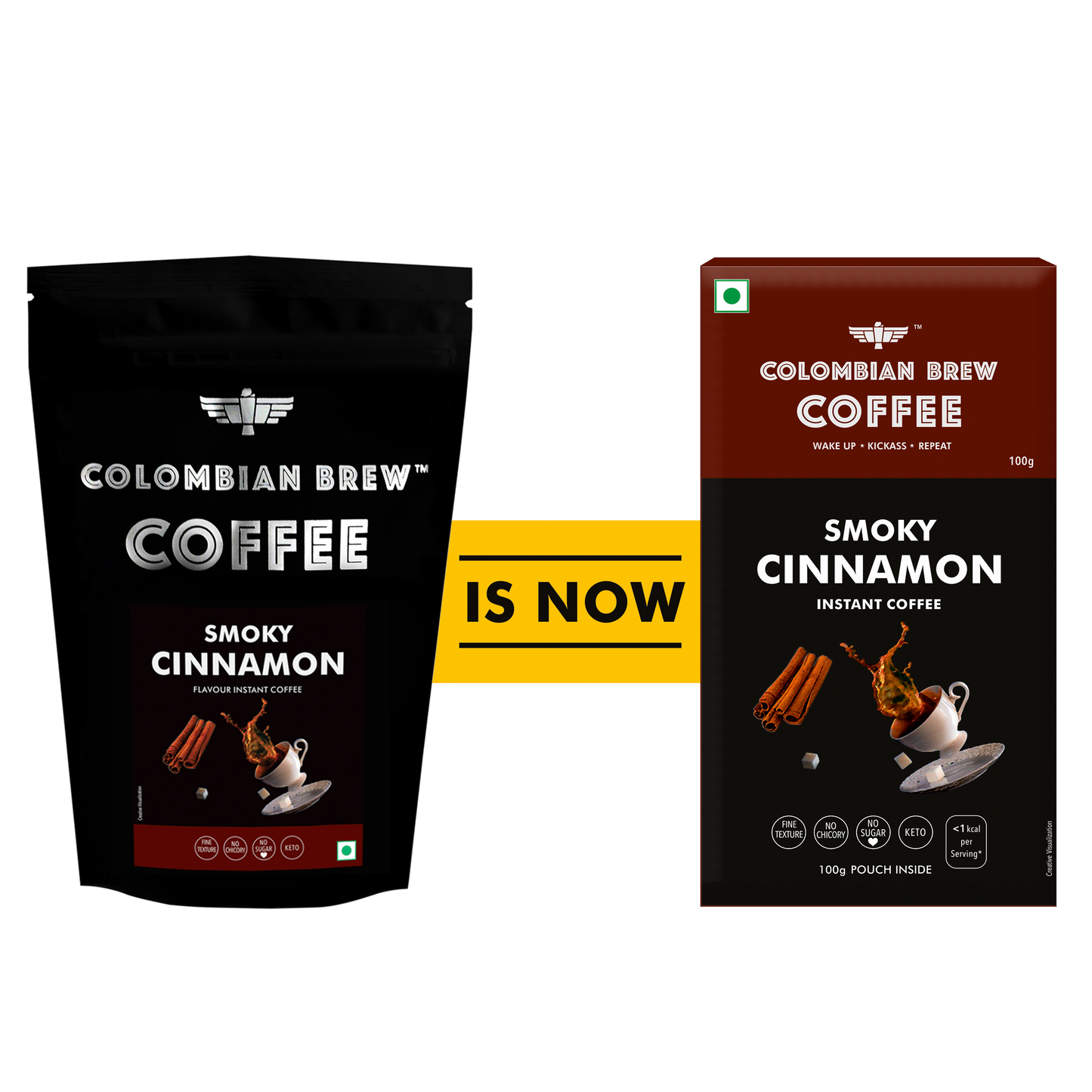 Smoky Cinnamon Instant Coffee Powder, No Sugar Vegan, 100g