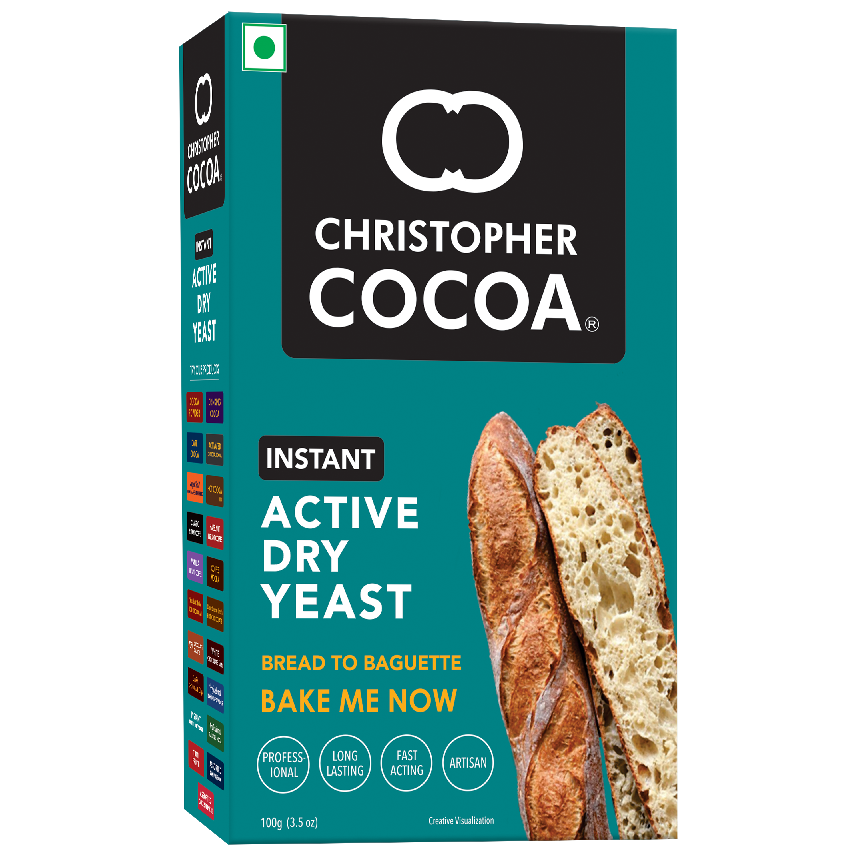 cocoayari Christopher Cocoa Instant Active Dry Yeast 100g (Bake Bread, Cake