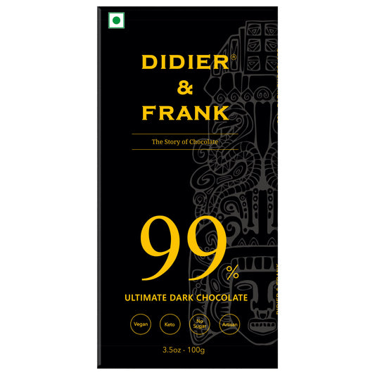 99% Ultimate Dark Chocolate 100g, No Added Sugar, Keto 