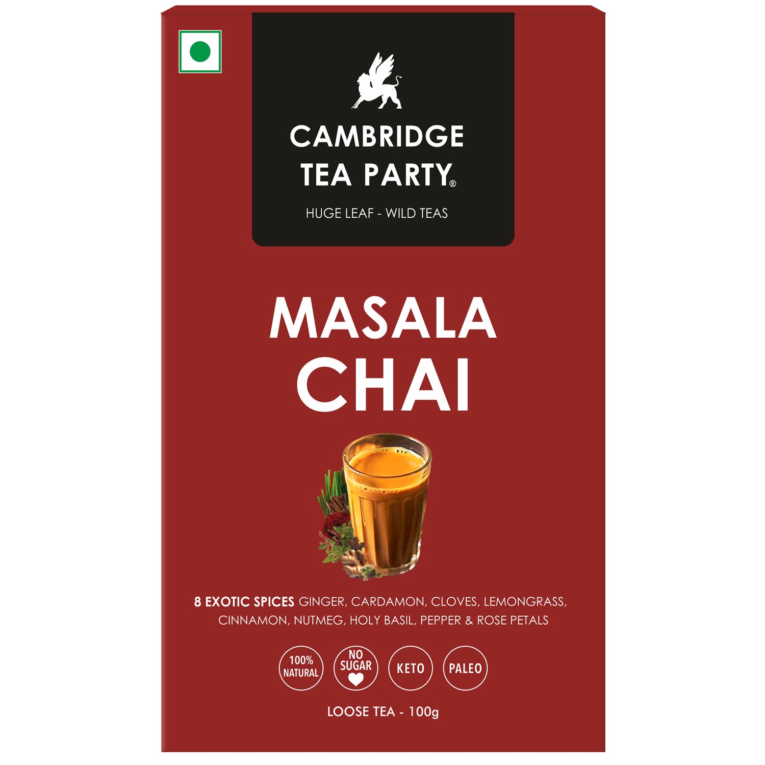 8 Spices Masala Chai Patti Tea Powder CTC, 100g 