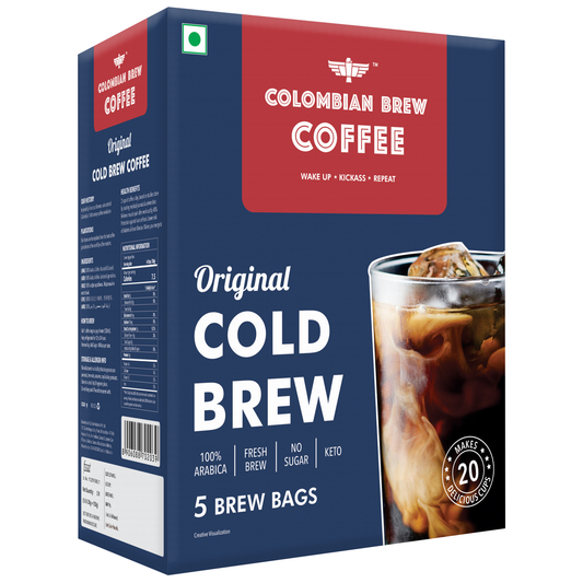 Coffee Arabica Original Cold Brew 5 Brew Bags, 20 Cups 