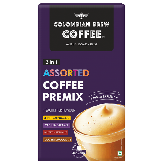 Colombian Brew Assorted Medium Roast Coffee Premix 4 sachest