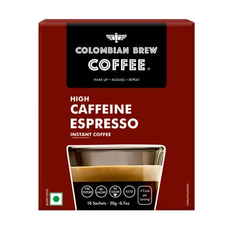 Colombian Brew High Caffeine Instant Coffee 10 Sachets