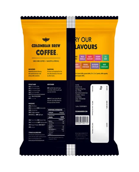 Colombian Brew Original Instant Coffee 45g Pouch 