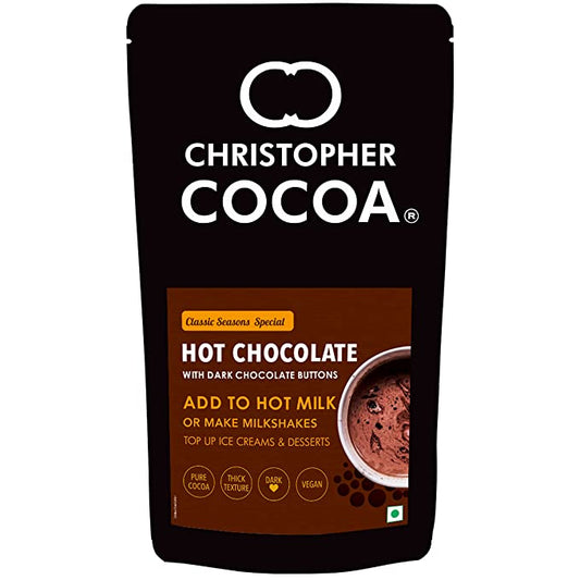Hot Drinking Chocolate Powder with Dark Chocolate Buttons 1Kg 