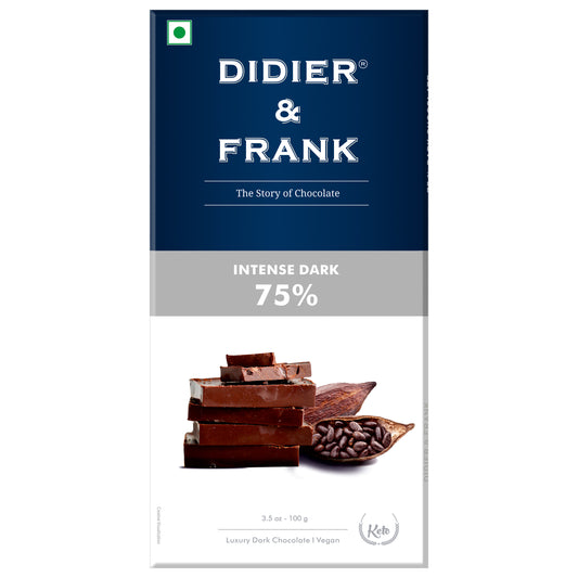 Intense 75% Dark Chocolate, 100g 