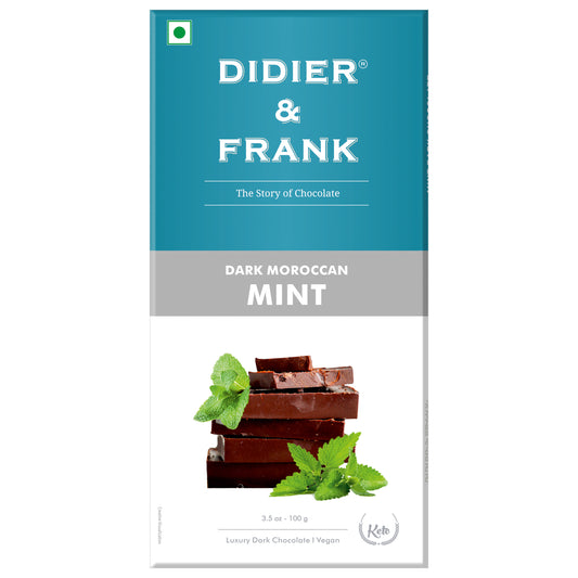 Moroccan Mint Dark Chocolate, 100g 