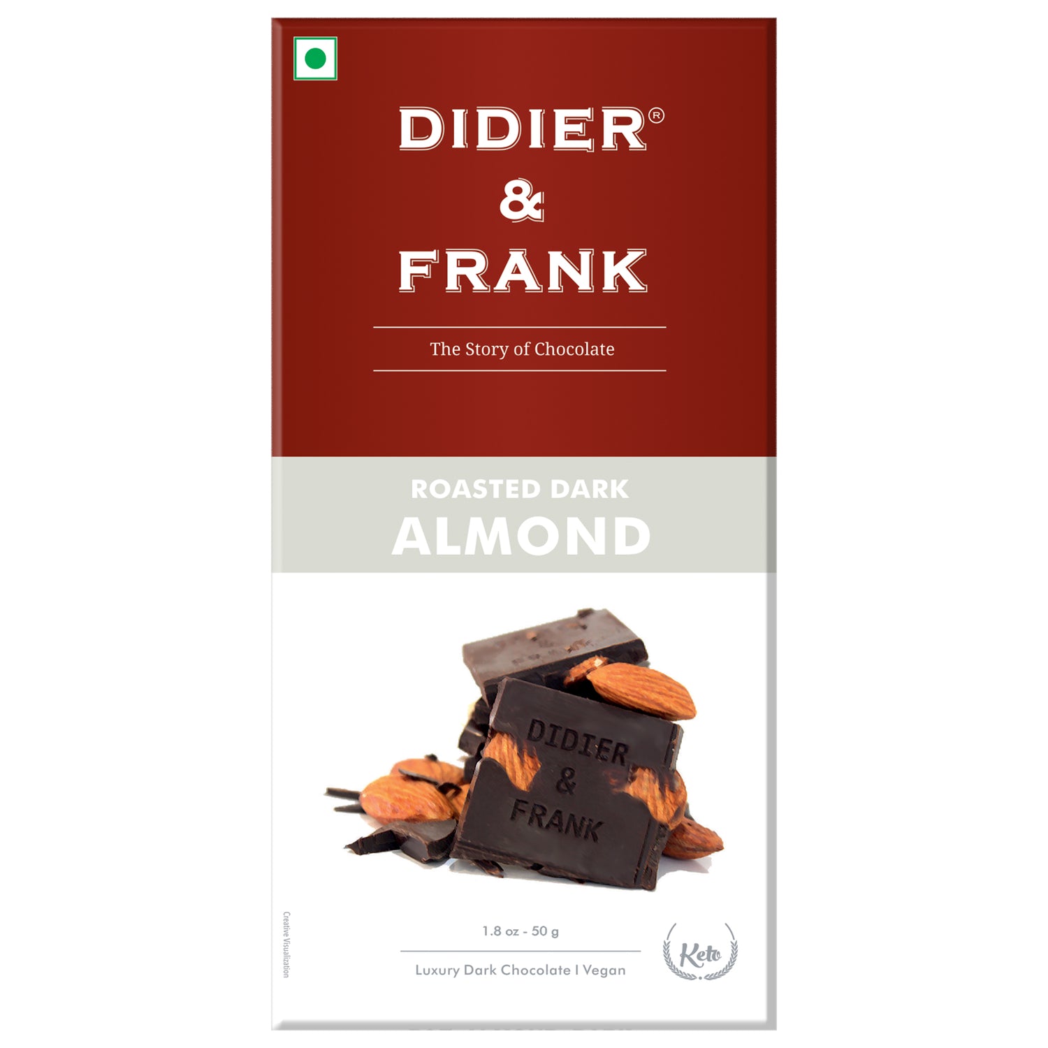 Roasted Almond Dark Chocolate, 50g 