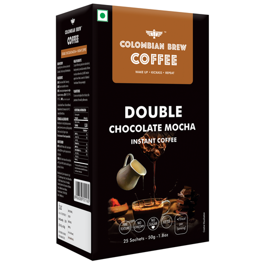 Double Chocolate Mocha Instant Coffee, No Sugar Vegan, 50g