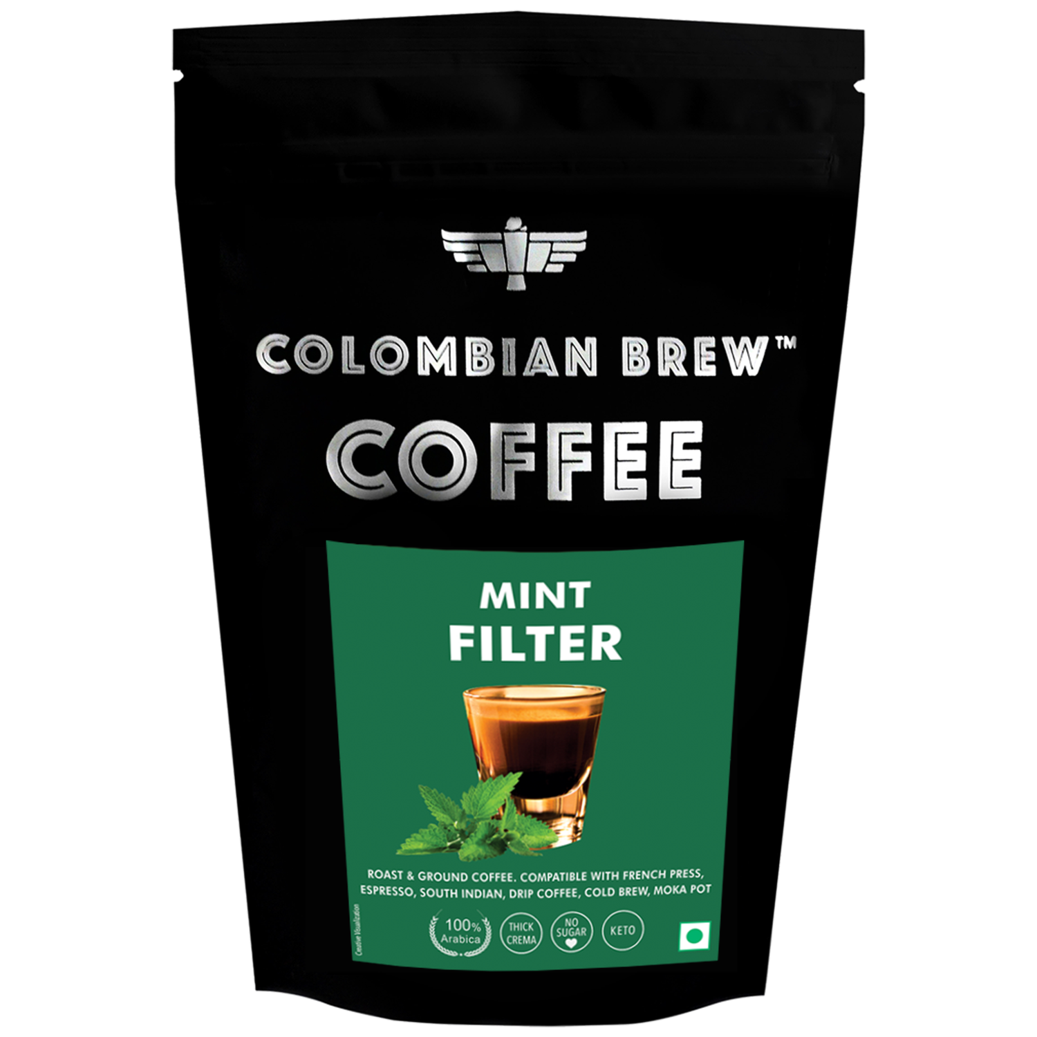 Mint Filter Coffee Powder, Arabica Roast & Ground, 250g (Make Espresso, French Press, Cold Brew, Hot Brew) 