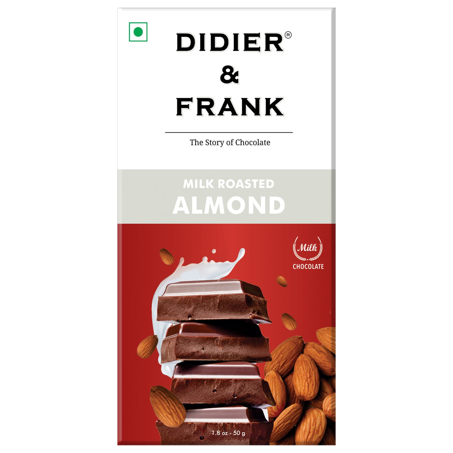 Roasted Almonds Milk Chocolate, 50g 