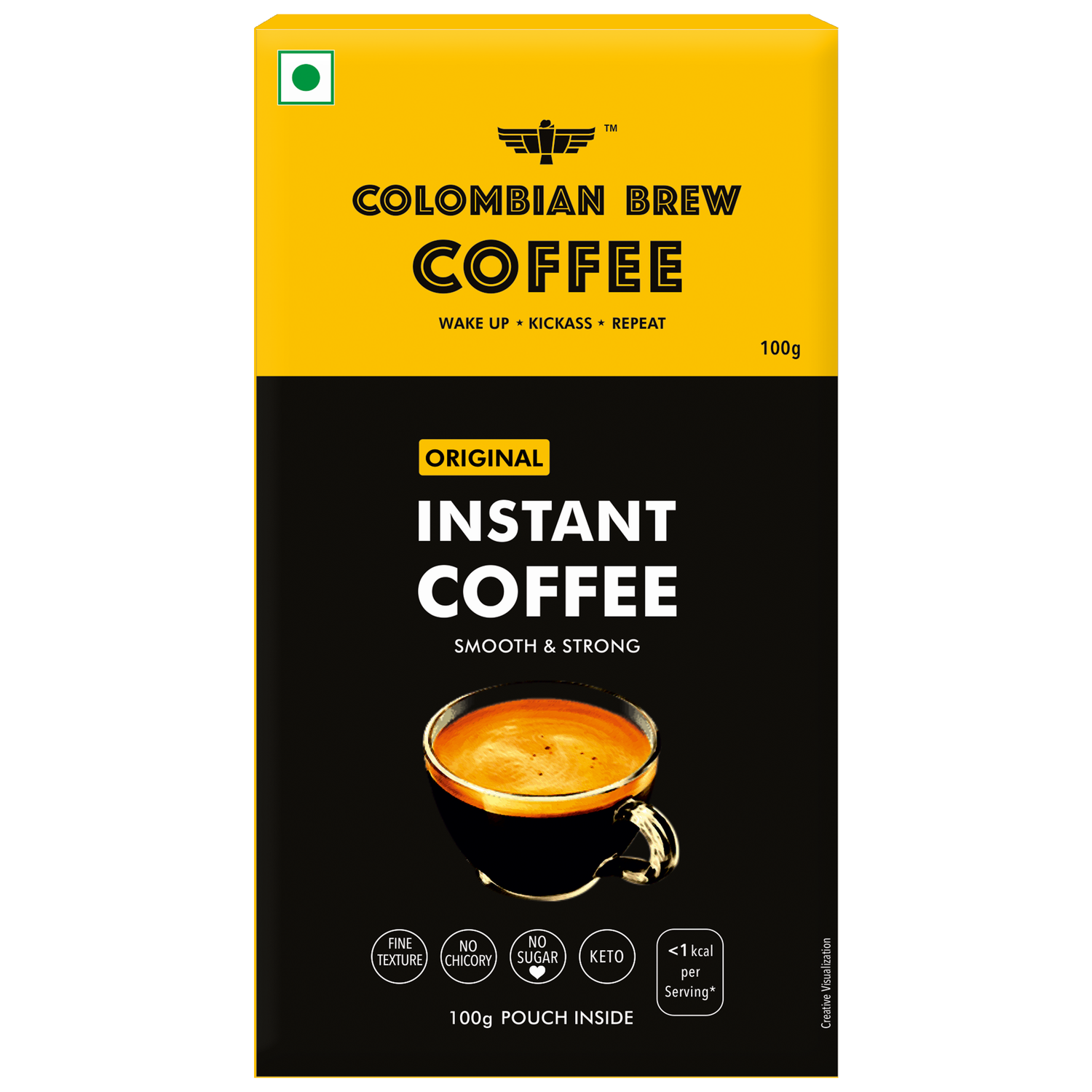 Pure Instant Coffee Powder, Strong 100g 