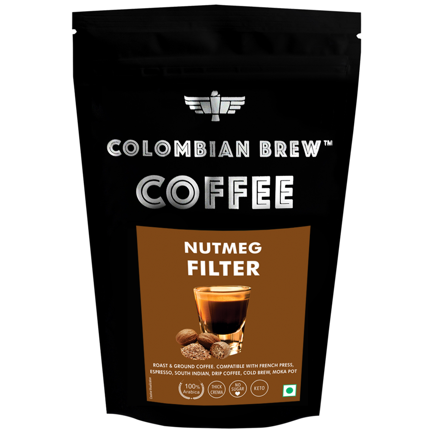 Nutmeg Filter Coffee Powder, Arabica Roast & Ground, 1kg 