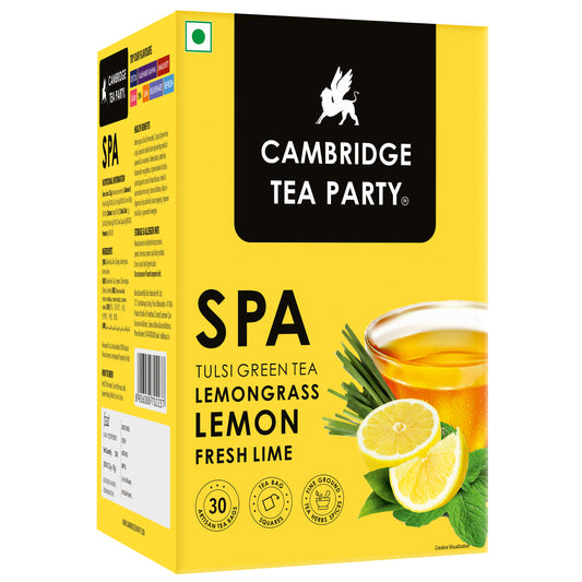 Spa 30 Tea Bags, Lemon Lime Lemongrass Tulsi Green Tea 