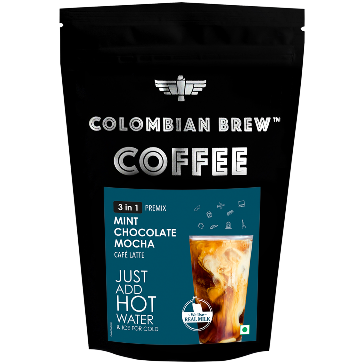 Mint Chocolate Mocha  Café Latte, Instant Coffee Powder Pre-mix (3 in 1) 1kg 