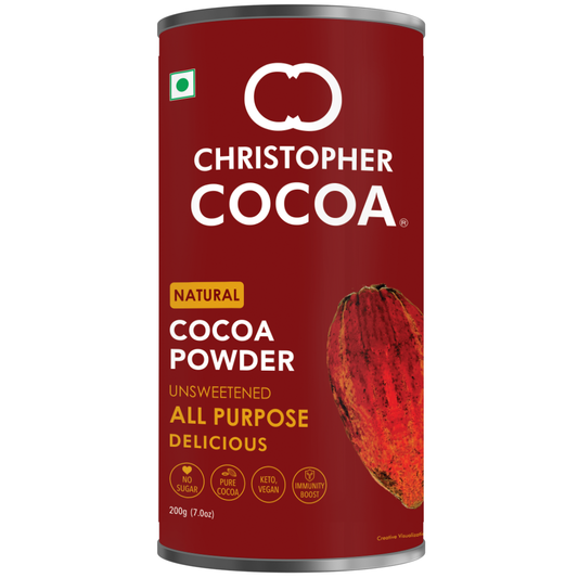 Natural Cocoa Powder, Unsweetend (Bake, Cake, Hot Chocolate, Drinking Shakes) 200g 