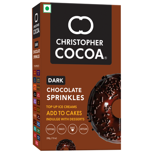 Dark Chocolate Sprinkles 200g  (Snack, Topping Ice Cream, Cakes, Baking) 
