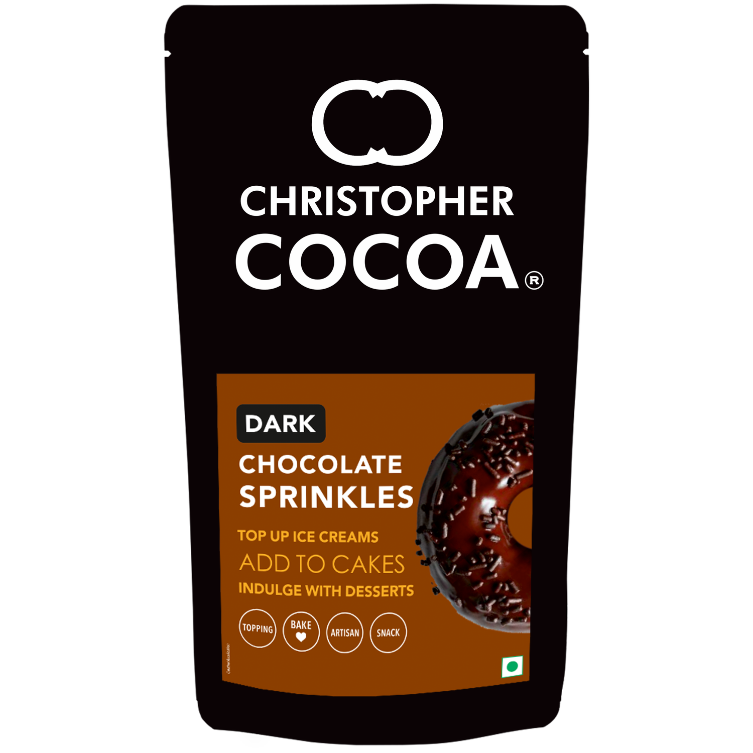 Dark Chocolate Sprinkles 1Kg  (Snack, Topping Ice Cream, Cakes, Baking) 