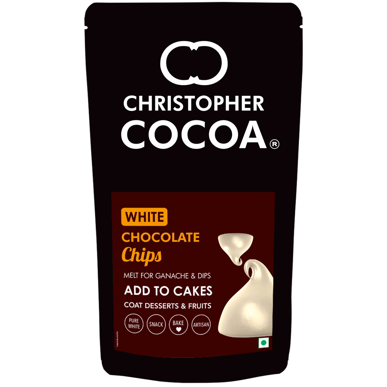 White Chocolate Choco Chips 1Kg  (Snack, Topping Ice Cream, Cakes, Baking) 
