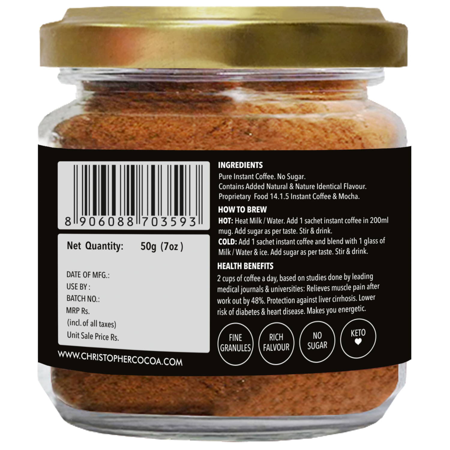 Classic Pure Instant Coffee Powder, 50g 