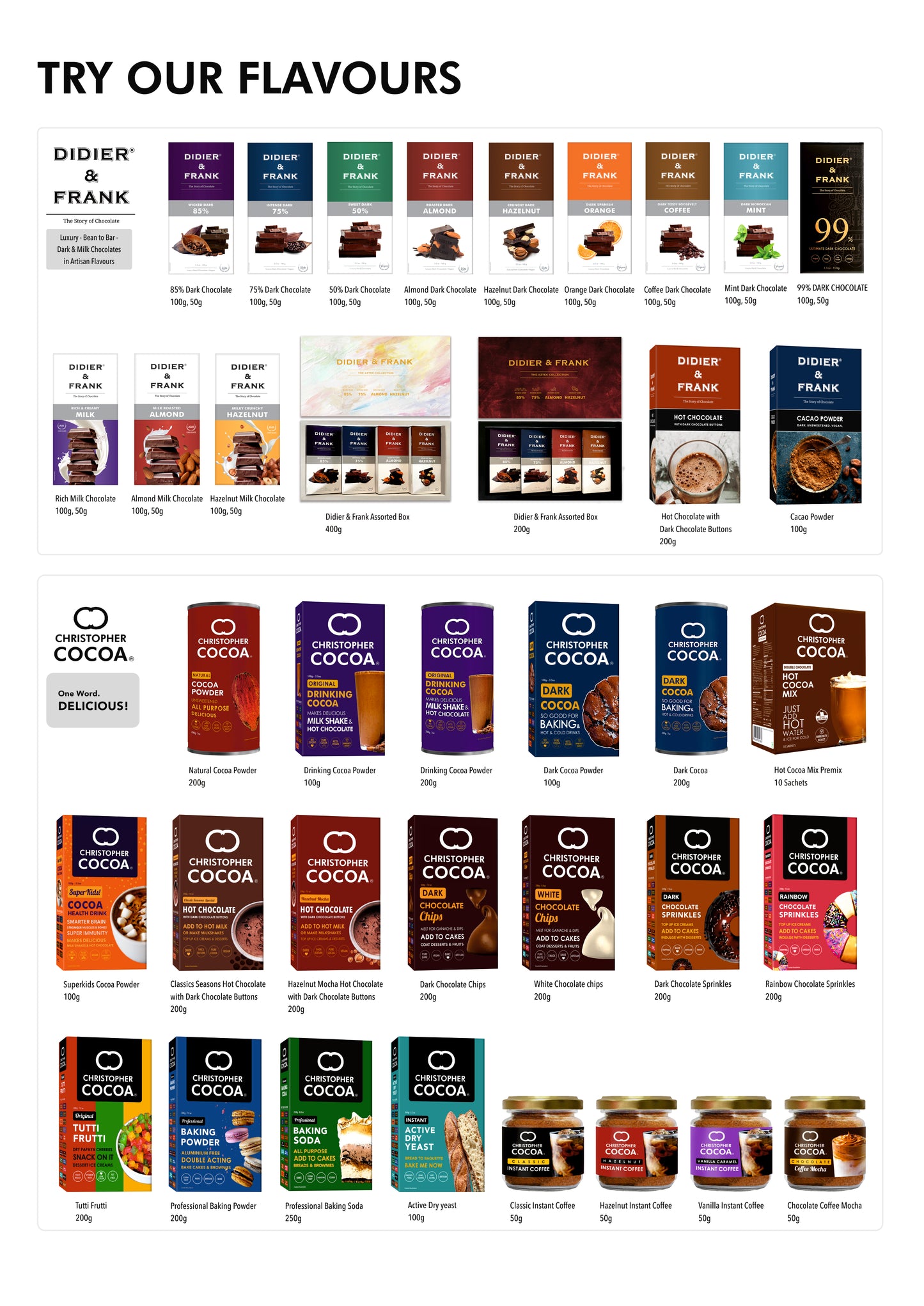 Assorted Mocha Instant Coffee Powder Box (Strong,Double Chocolate,Mint,Blueberry) 80gm 